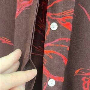 a new day Red on Red/Purple Button Down Shirt